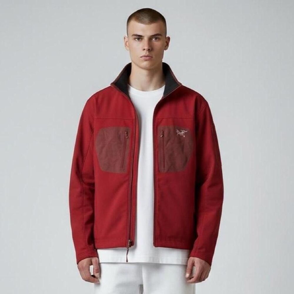 Arc-teryx Men's Red and Burgundy Jacket